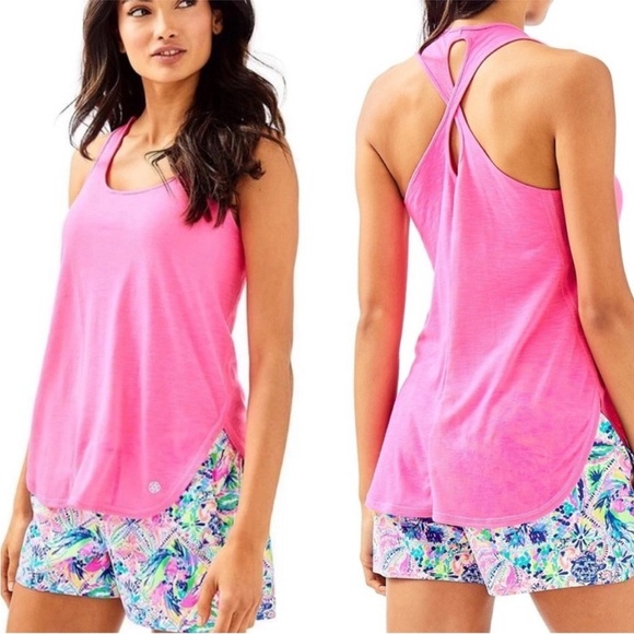 Lilly Pulitzer Navy Crash the Bash Luxletic Weekender Legging and Kai Tank S XS - Picture 13 of 16